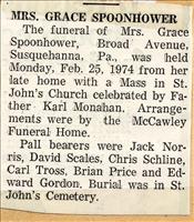 Spoonhower, GraceM.(Funeral Notice)